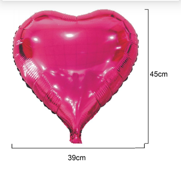 Balão coração rosa escuro